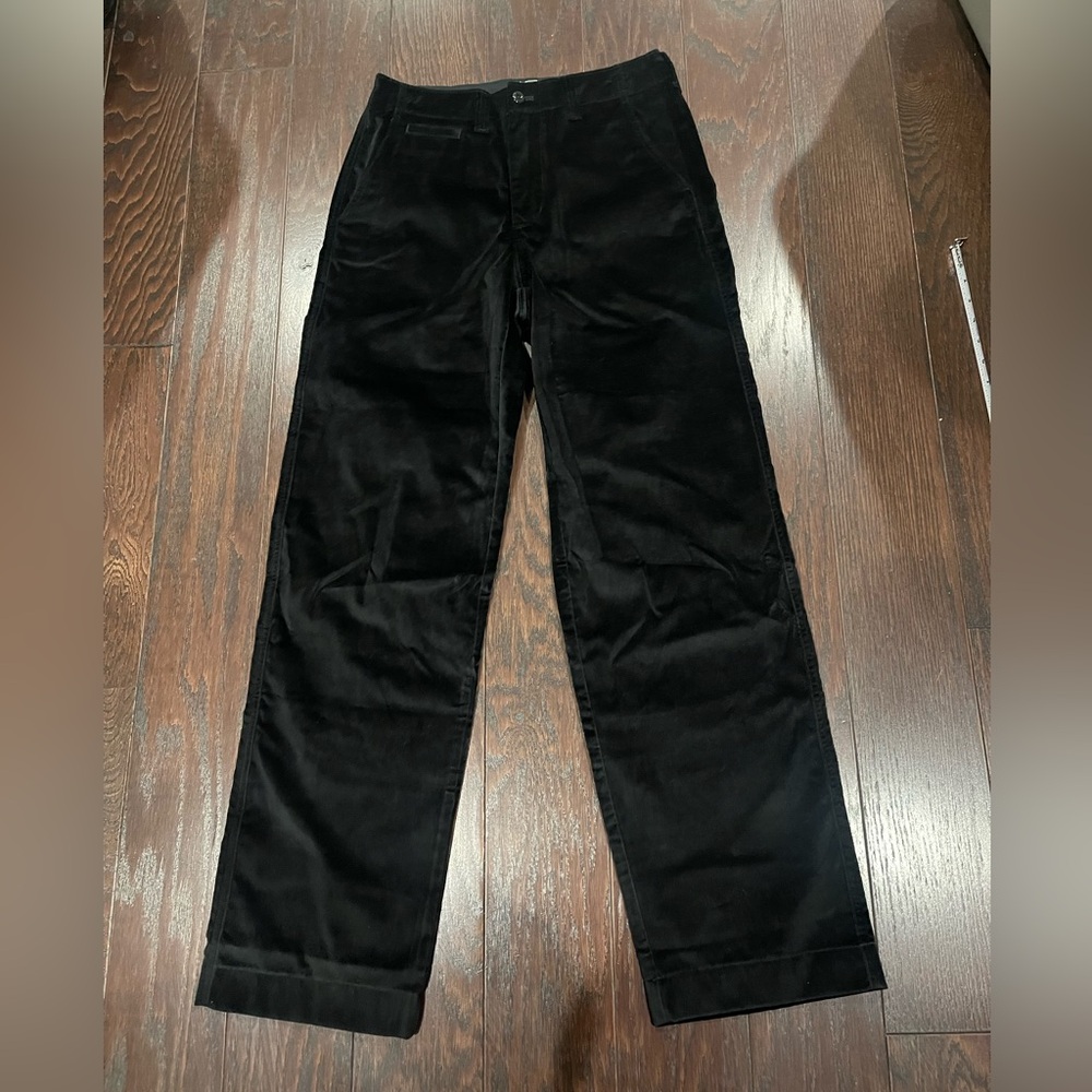 Todd Snyder Men Relaxed Black Velvet chino Size 28x32 NEW Holiday Party Cocktail